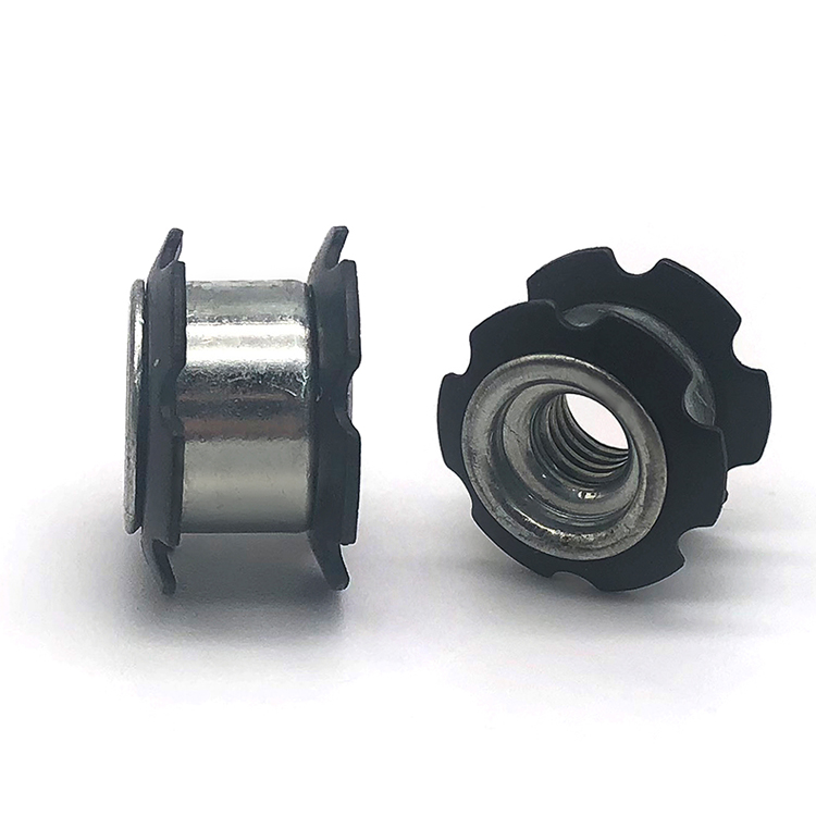 非標定制鐵鍍鋅M6M8連接件管內梅花彈片螺母