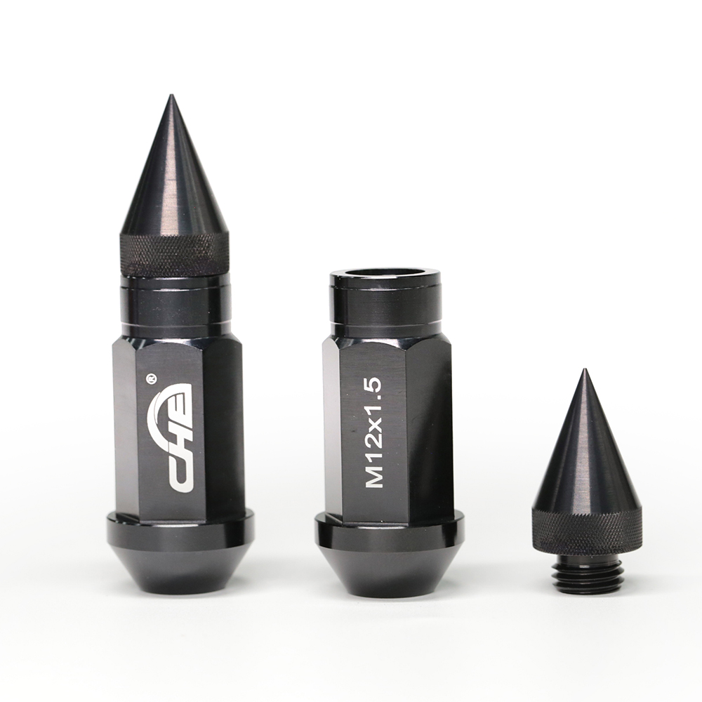 汽車改裝輪胎通用螺帽輪轂改裝尖頭螺絲螺母?jìng)€(gè)性子彈頭輪轂螺母