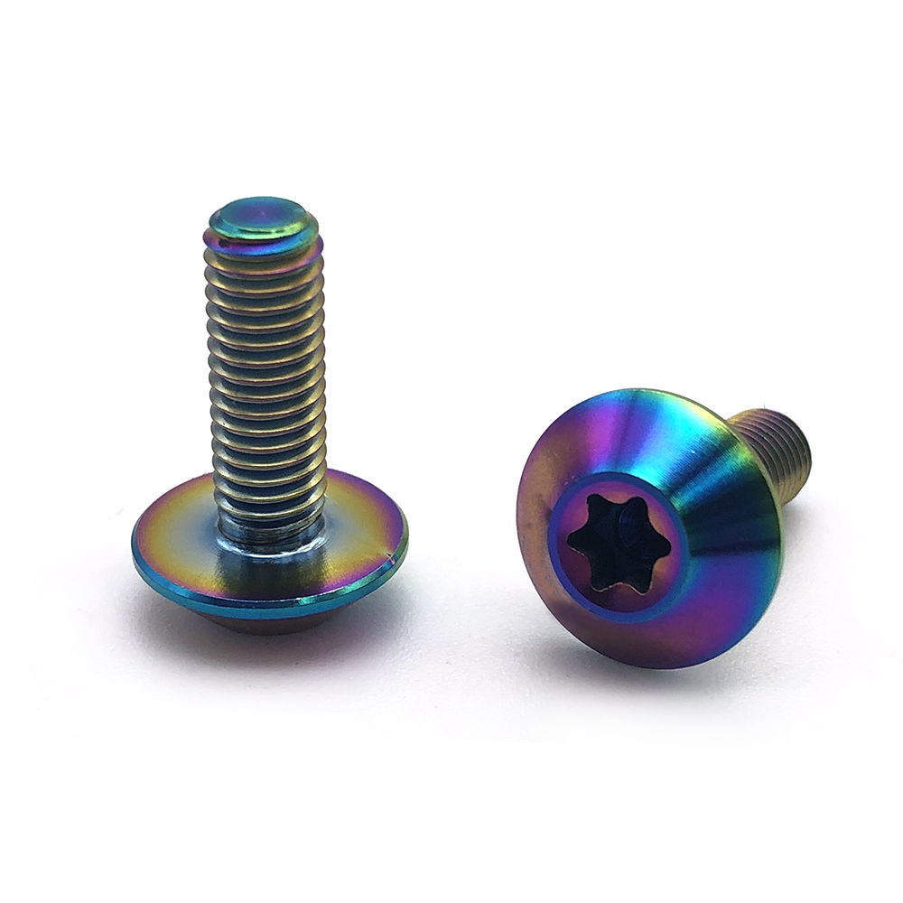 陽(yáng)極氧化 梅花螺絲 鈦螺絲 鈦合金螺絲 自行車螺絲 非標(biāo)螺絲