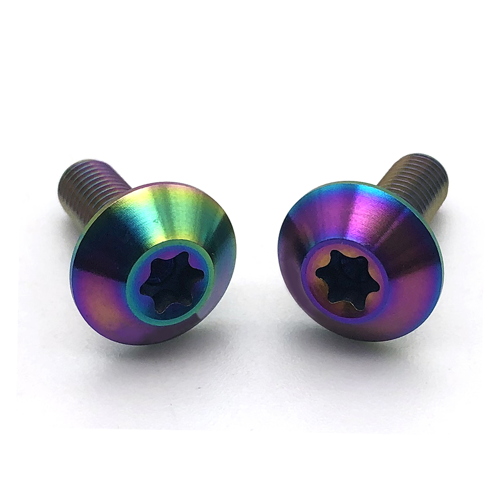 陽(yáng)極氧化 梅花螺絲 鈦螺絲 鈦合金螺絲 自行車螺絲 非標(biāo)螺絲