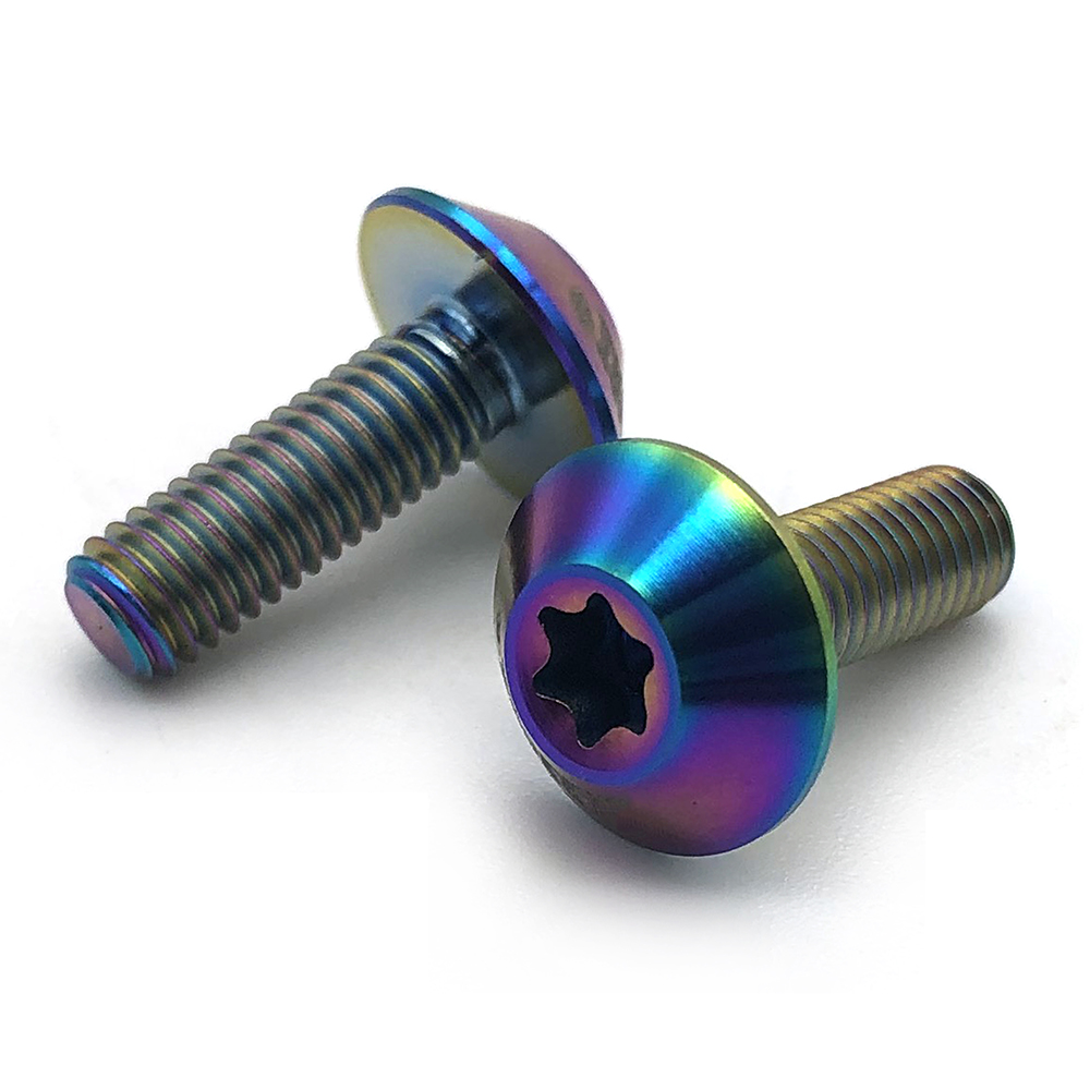 陽(yáng)極氧化 梅花螺絲 鈦螺絲 鈦合金螺絲 自行車螺絲 非標(biāo)螺絲