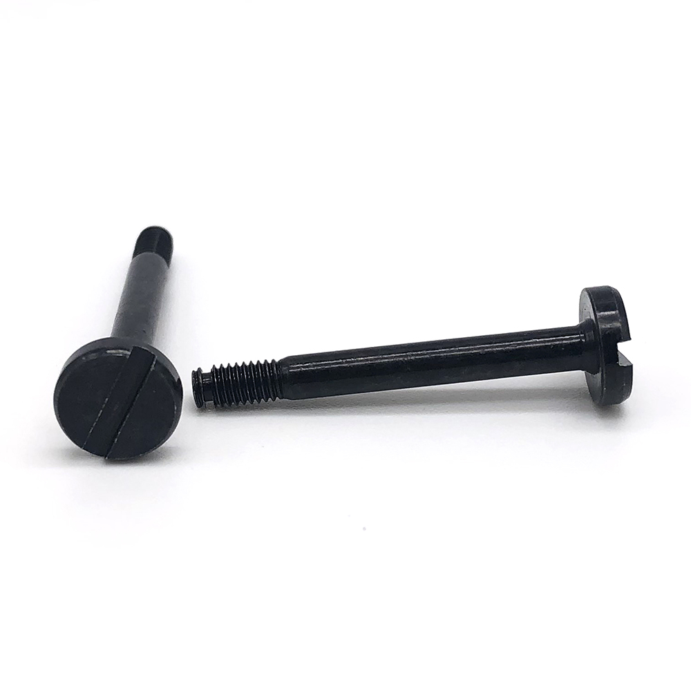 廠供一字槽圓頭半牙螺絲粗桿半螺紋絲M3M4M5盤頭半絲牙桿定制非標螺釘