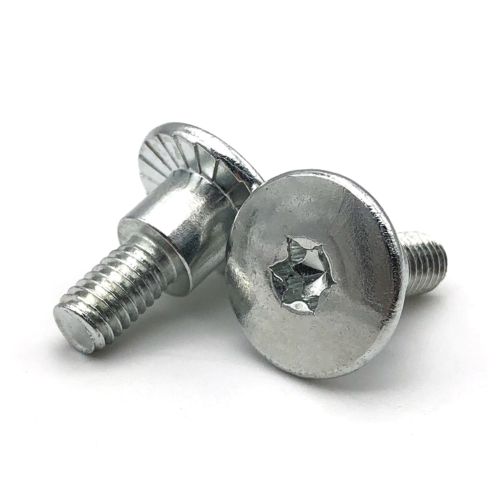 廠家生產(chǎn)梅花螺絲 鍍白鋅臺階螺絲 8.8級防滑螺絲定制非標螺絲