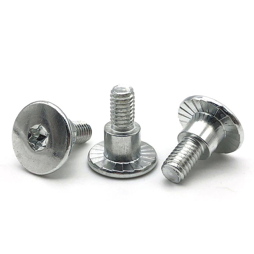 廠家生產(chǎn)梅花螺絲 臺(tái)階螺絲 防滑螺絲 碳鋼藍(lán)白鋅平頭螺絲8.8級(jí)螺絲定制非標(biāo)螺絲